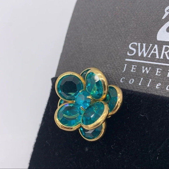 Swarovski Crystal Green/Blue Crystal Earrings - Picture 2 of 3